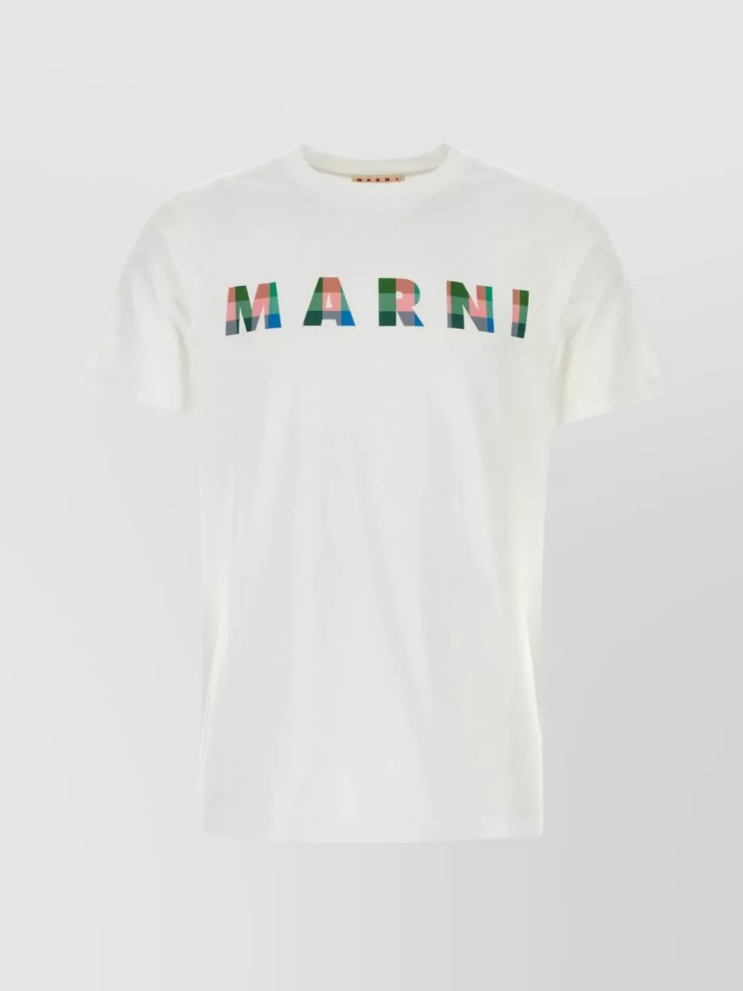Shop Marni Crew Neck T-shirt With Straight Hem And Short Sleeves