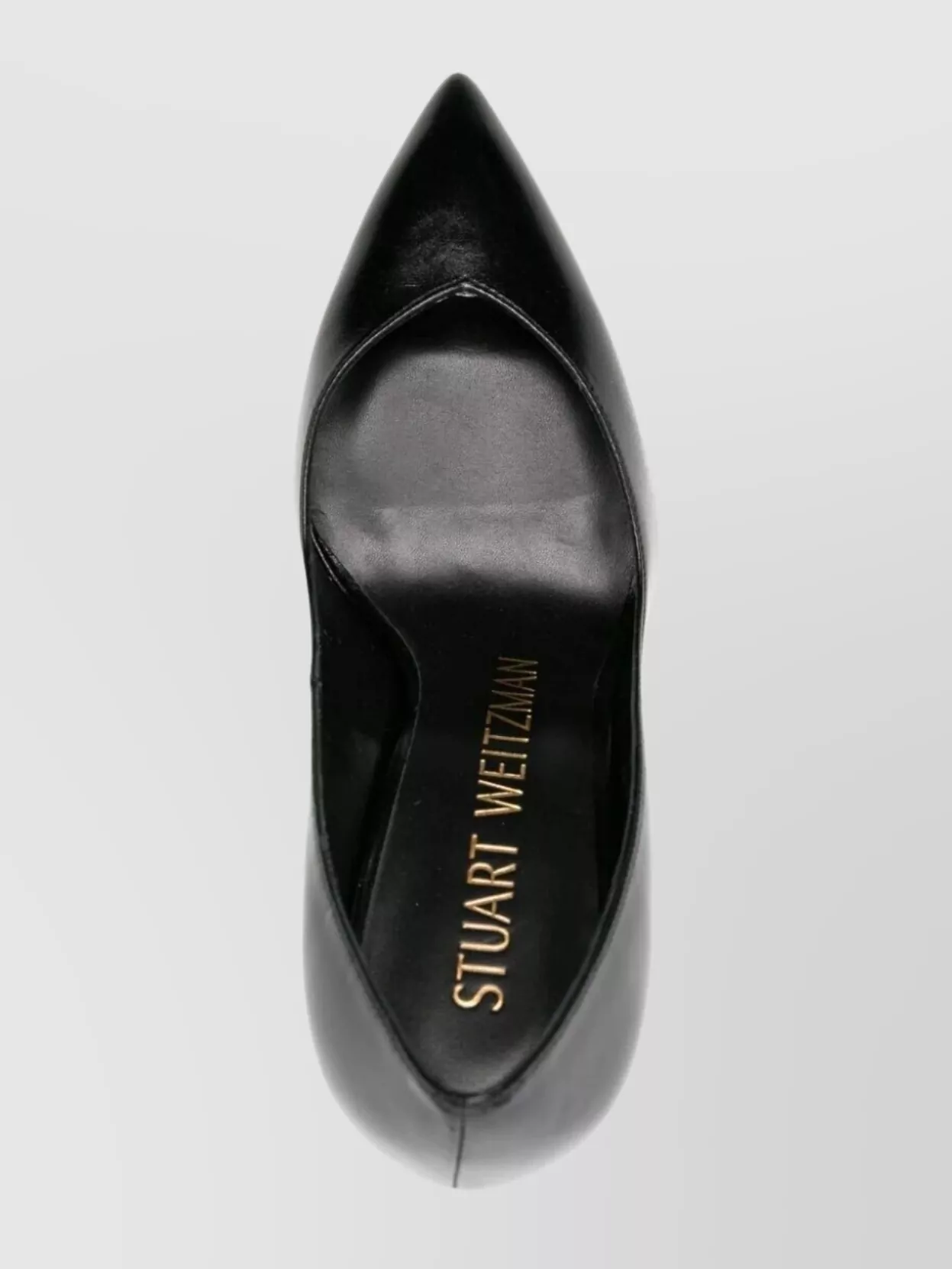 Stuart Weitzman Pointed Toe Stiletto Heel Leather Pumps In Black