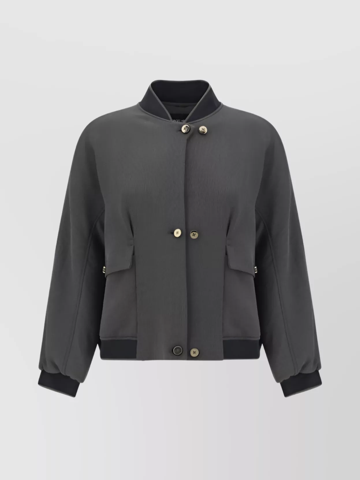 Giorgio Armani Drop Shoulders Mélange Pattern Jacket In Gray