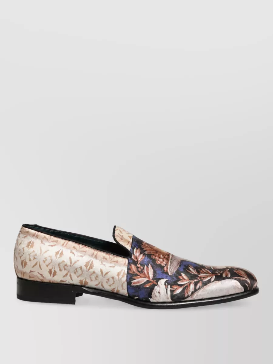 Dolce&Gabbana Leather Printed Monk Shoes