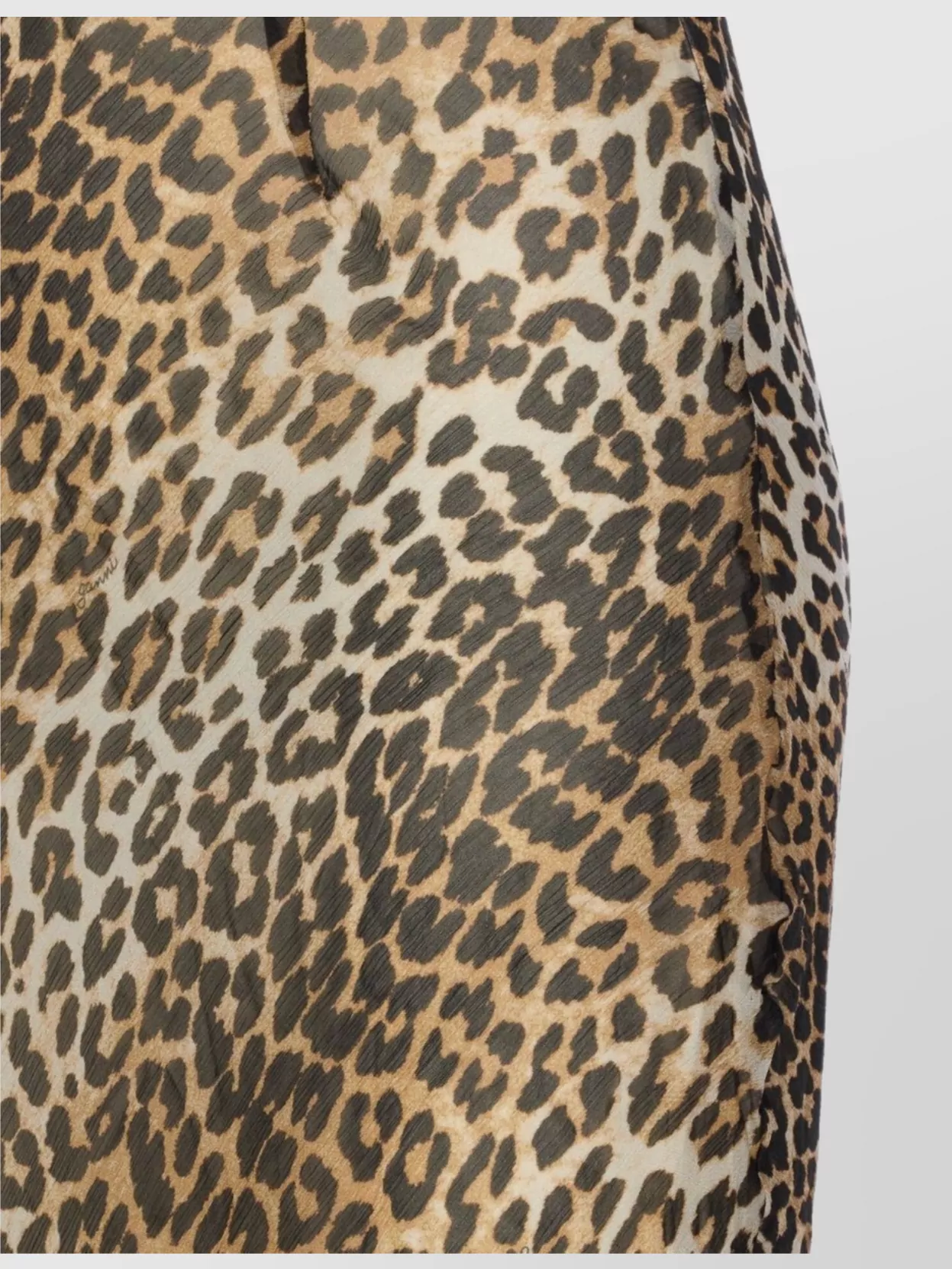 Ganni Animal Print Scoop Neckline Floor-Length Dress