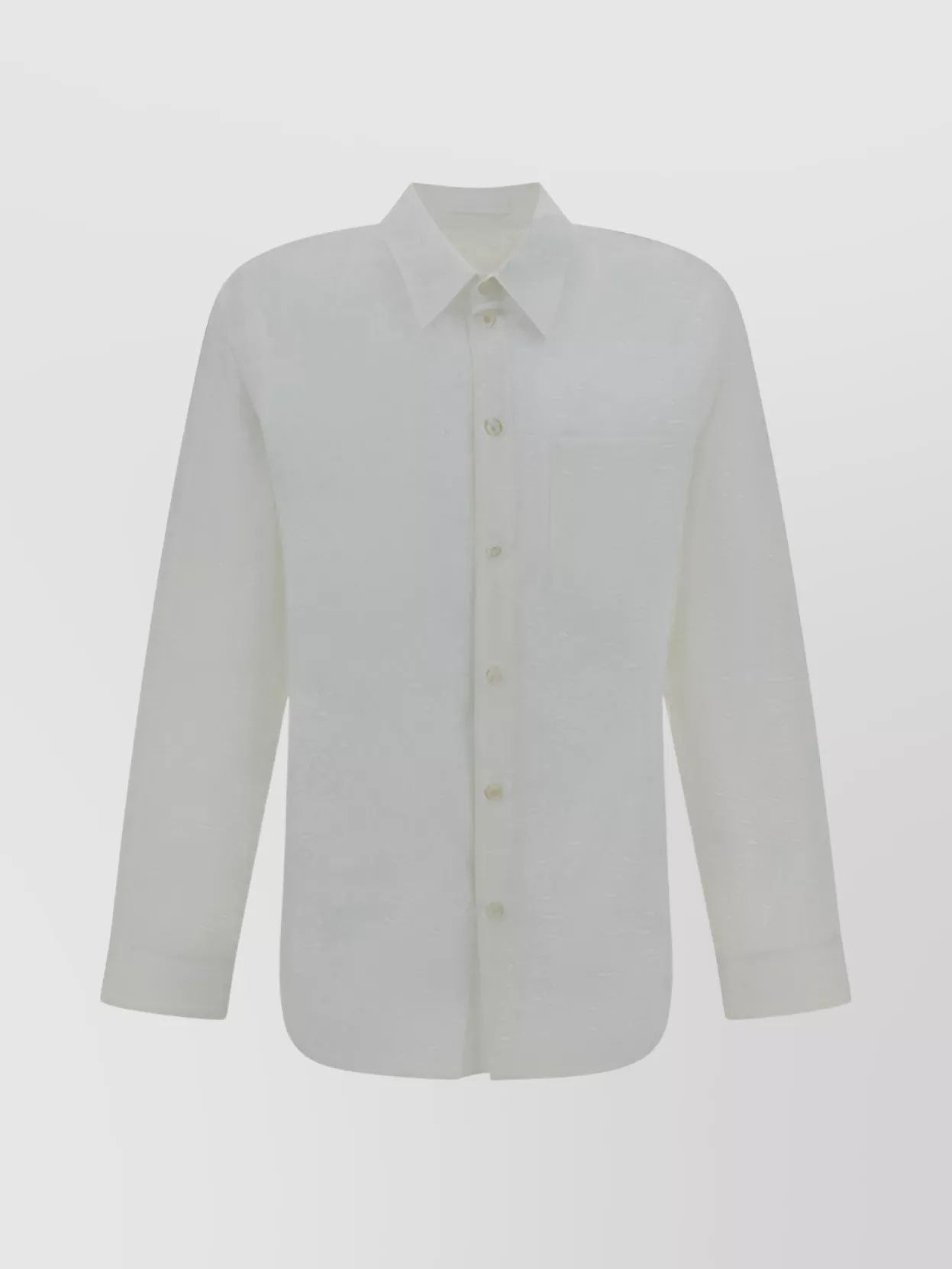 Helmut Lang Shirt With Button-down Collar And Chest Pocket In Neutral
