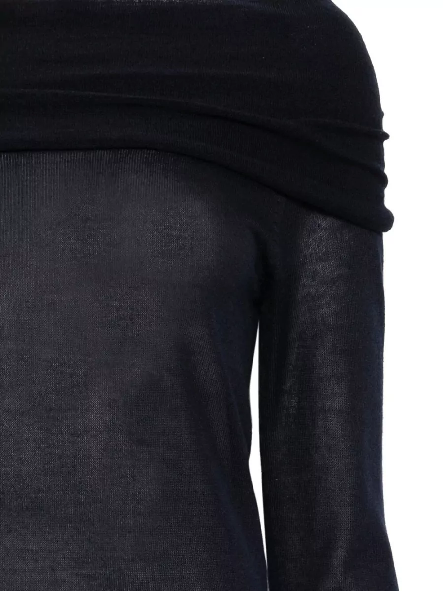 Roberto Collina Cashmere Silk Off-The-Shoulder Sweater