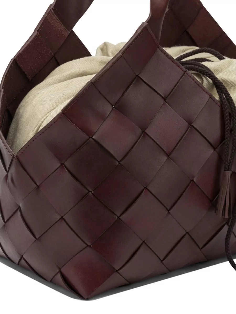 Dragon Diffusion Woven Shoulder Bag Featuring Top Handles