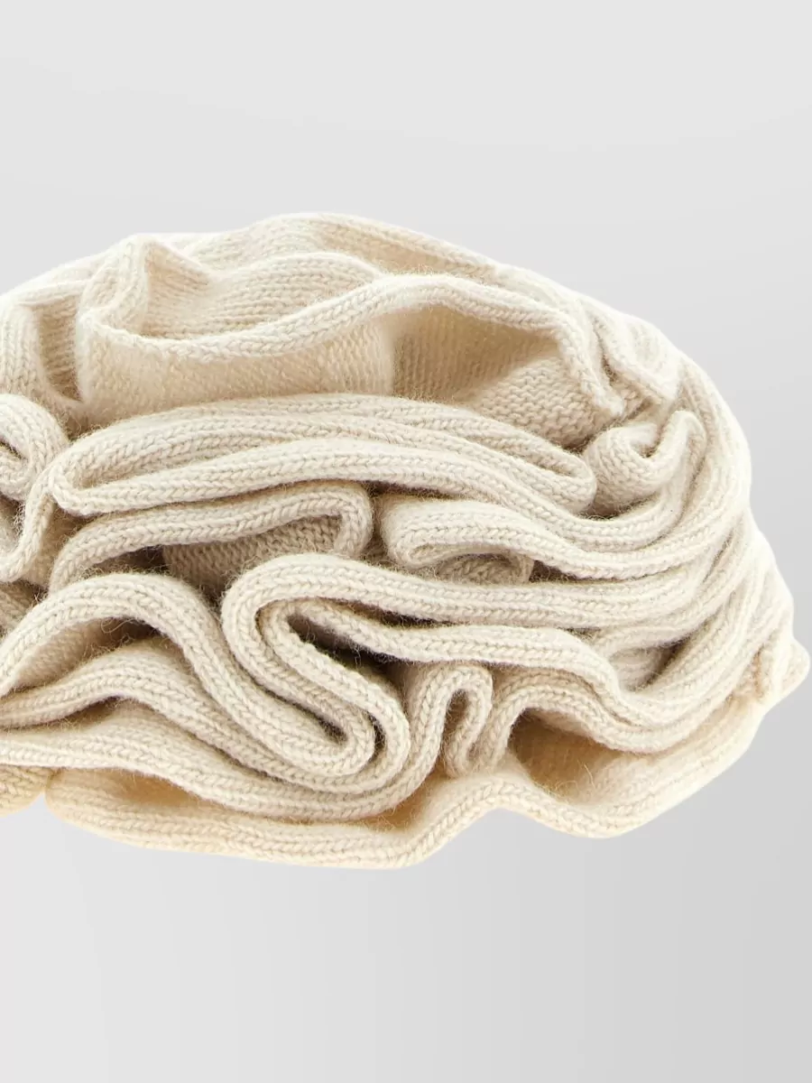 Nude Cashmere Knit Floral Hair Pin