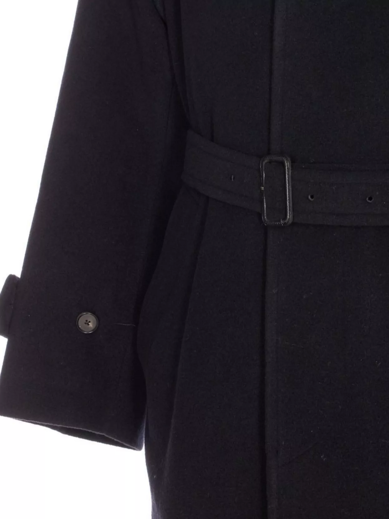 Auralee Tailored Wool Coat With Belt And Split