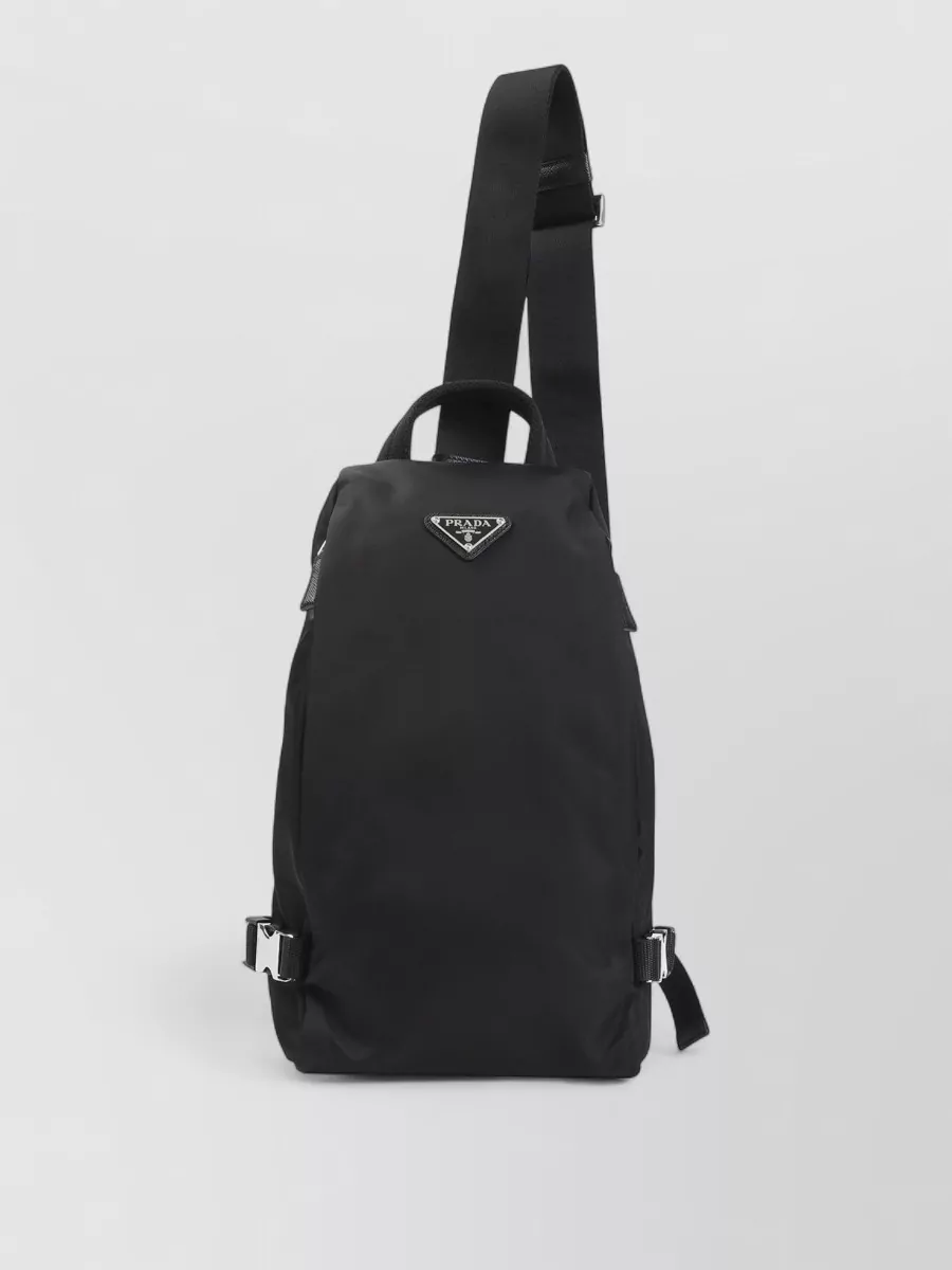 Prada triangle recycled nylon cross-body bag