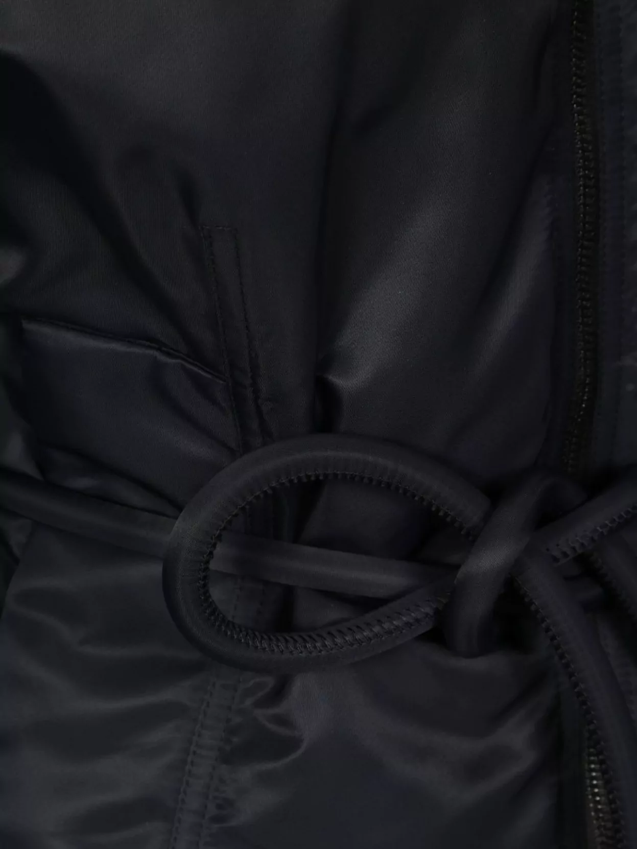 Sportmax Zebu Hourglass Pufer Jacker Eco Leather Belt Coats Black