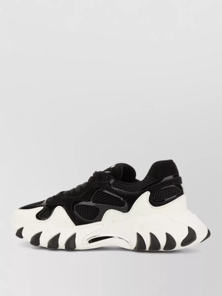 Balmain Leather And Mesh B-East Chunky Sneakers