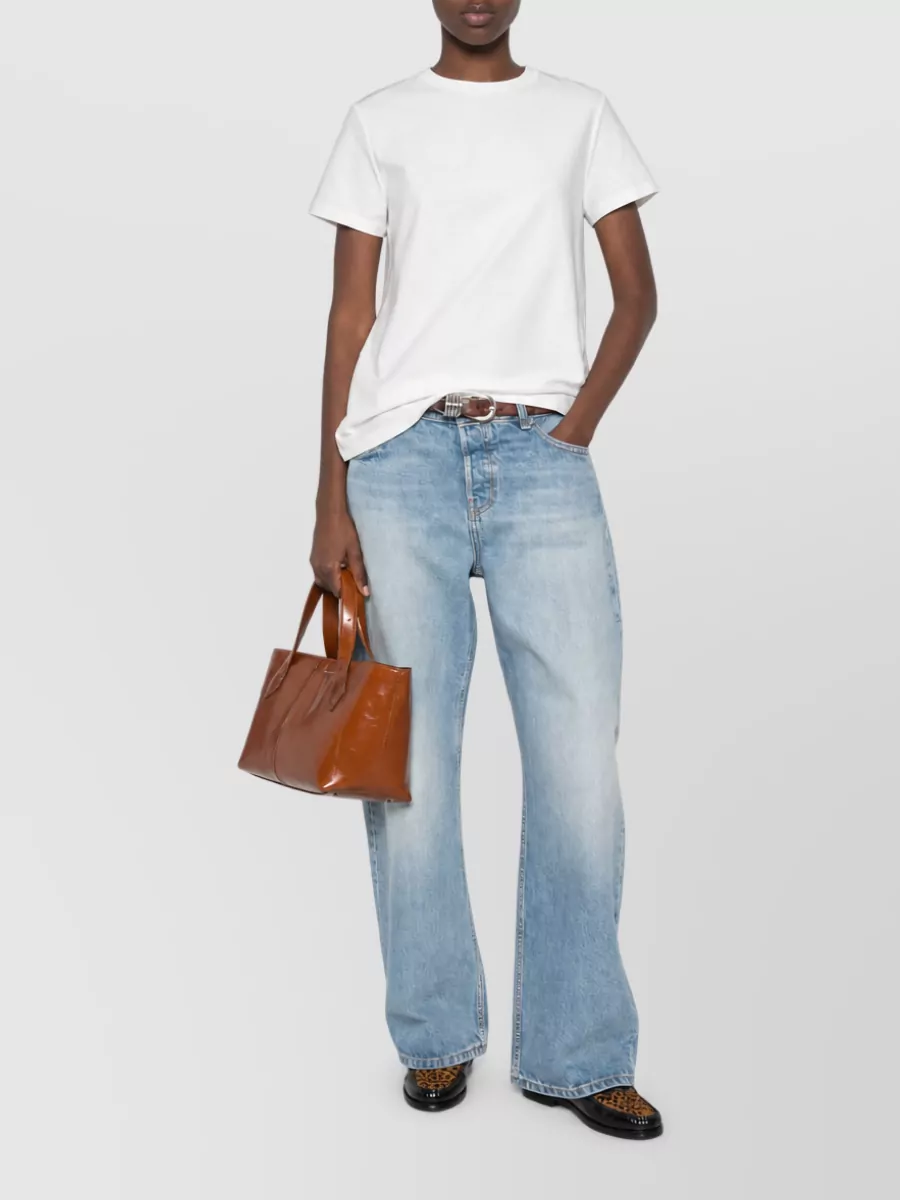 Max Mara Logo Print Crew Neck Short Sleeve T-Shirt
