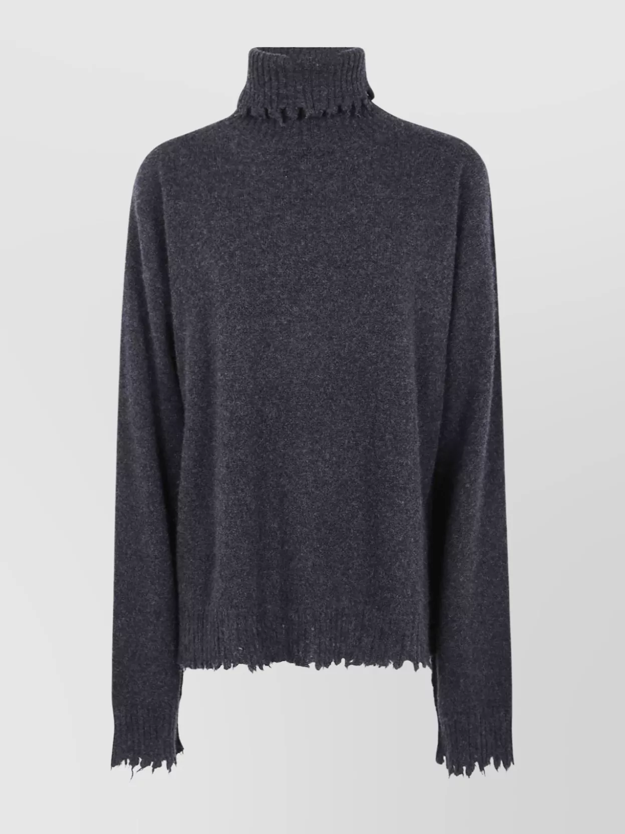 Uma Wang Cozy Turtleneck Long Sleeve Knit Top In Blue