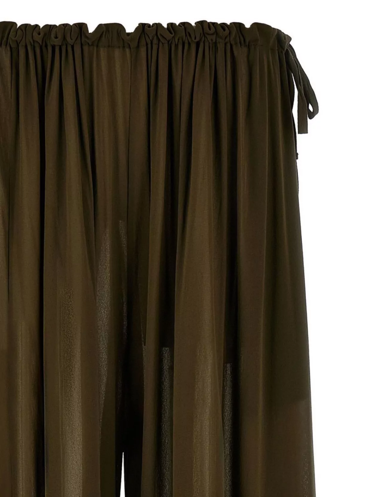 Shop Philosophy Sheer Wide Leg Trousers With Drawstring Detail