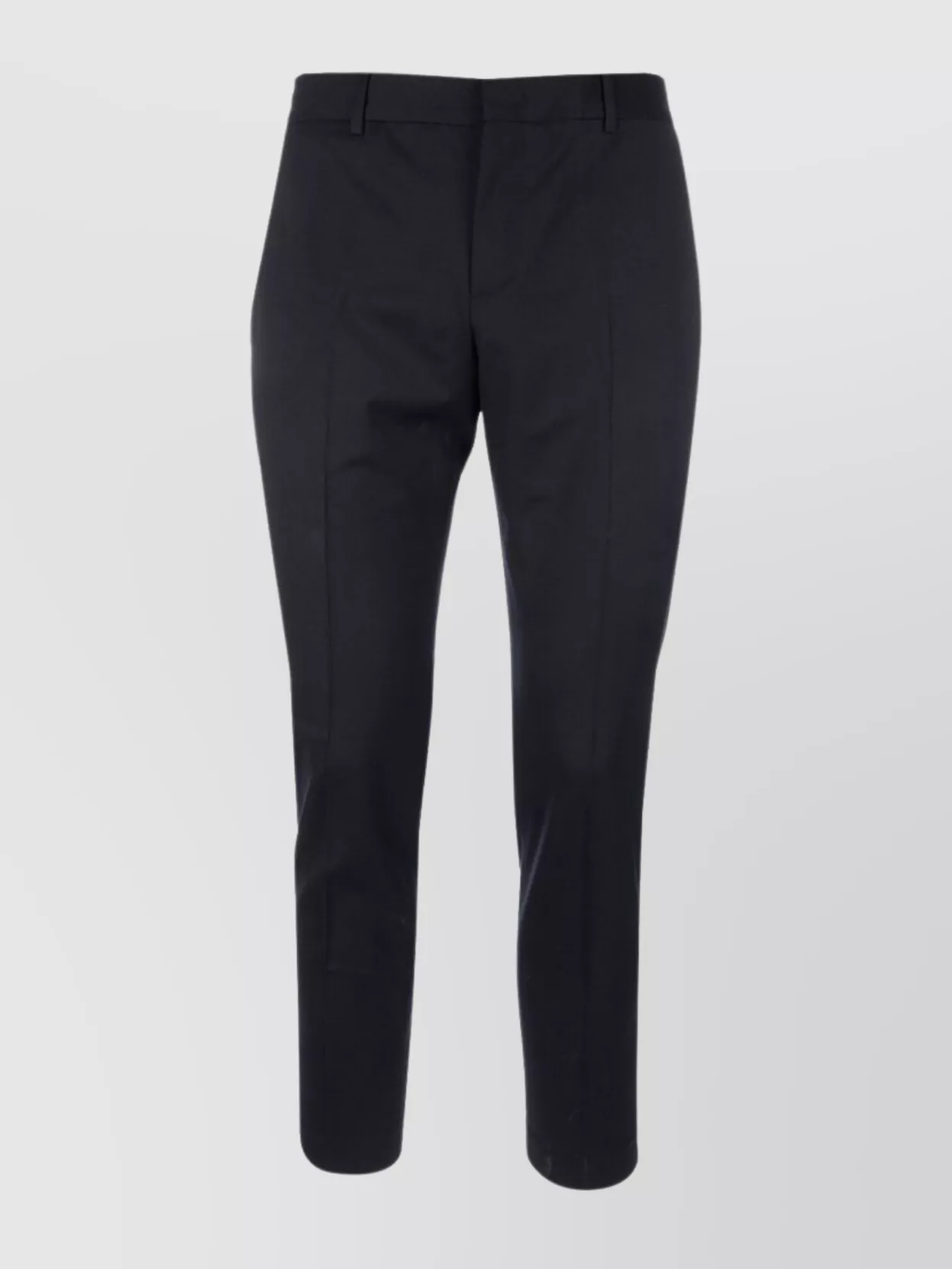 Pt Torino Navy Blue Cotton Trousers In Black