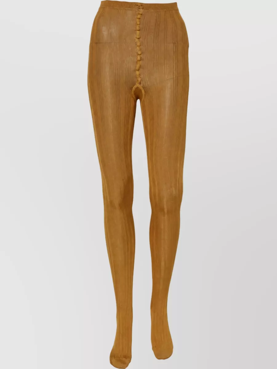 Dolce & Gabbana Nylon Tights In Gold