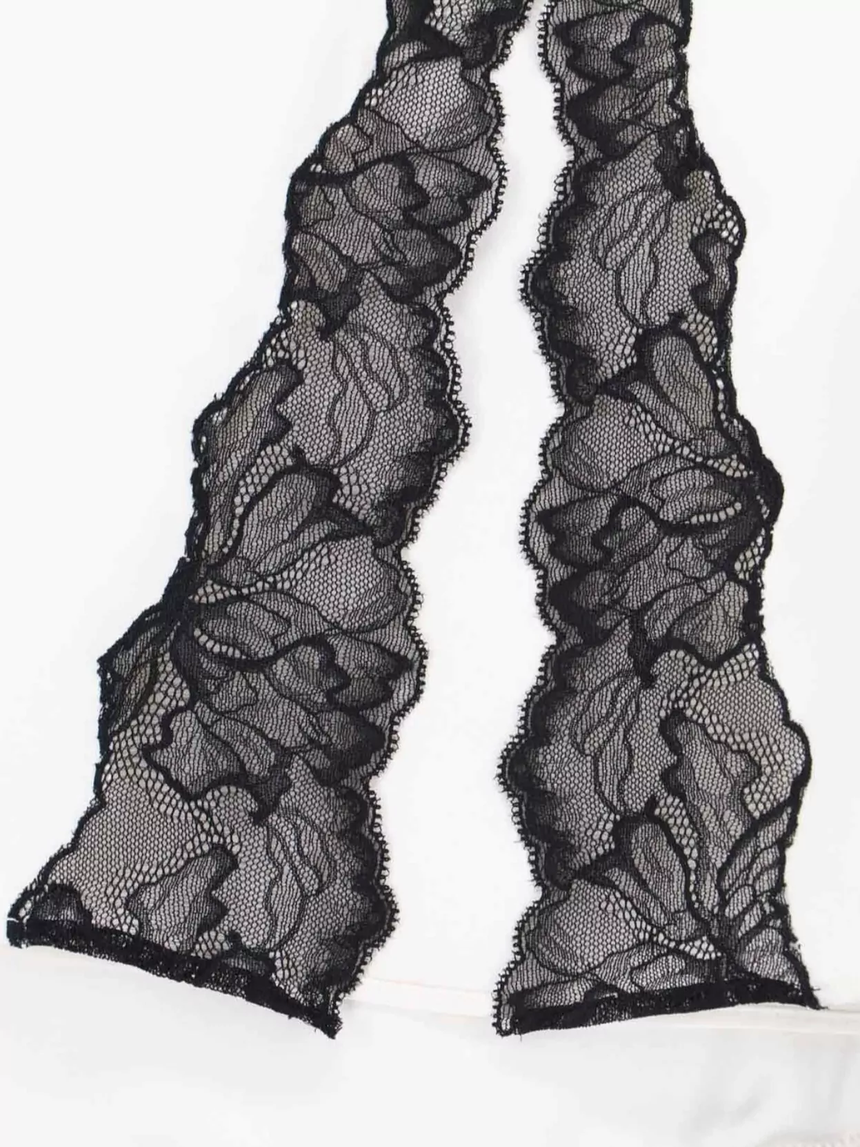 Calvin Klein Lace Detail Skirt Side Slit