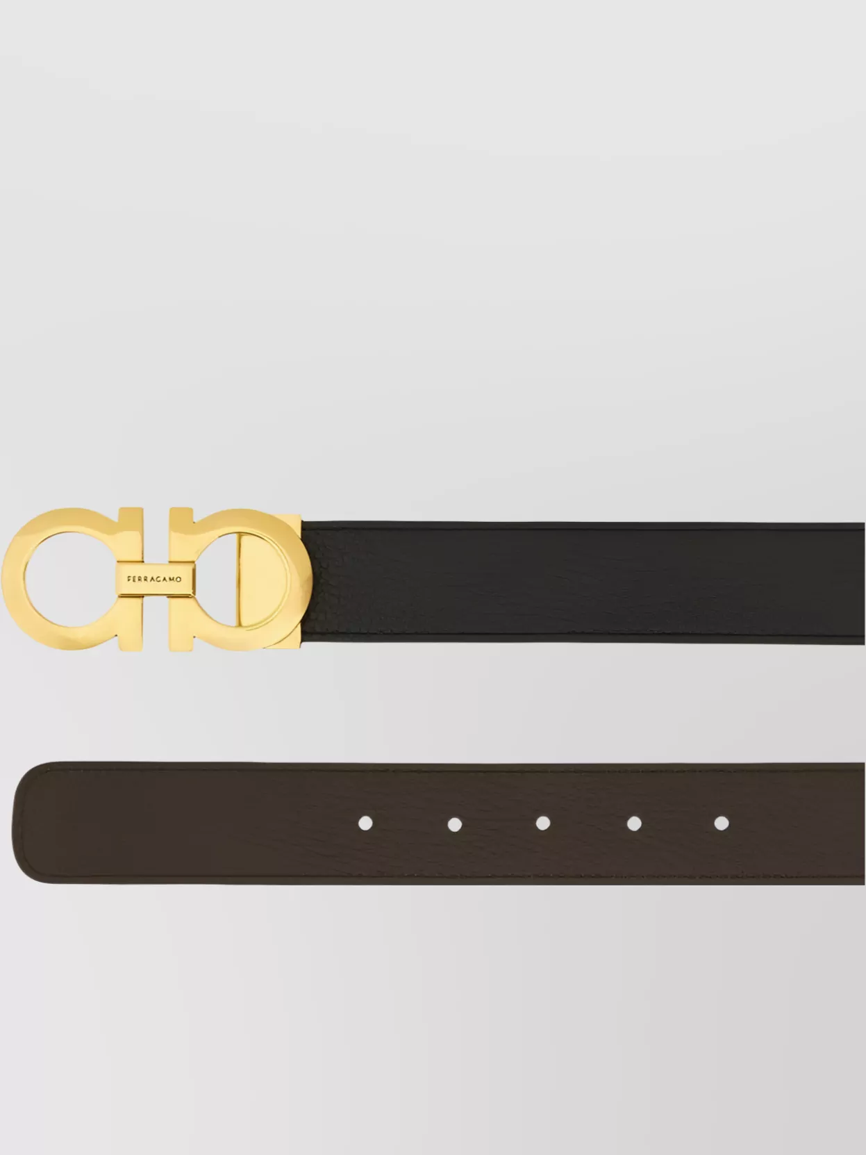 Ferragamo Gancini Belt With Textured Finish