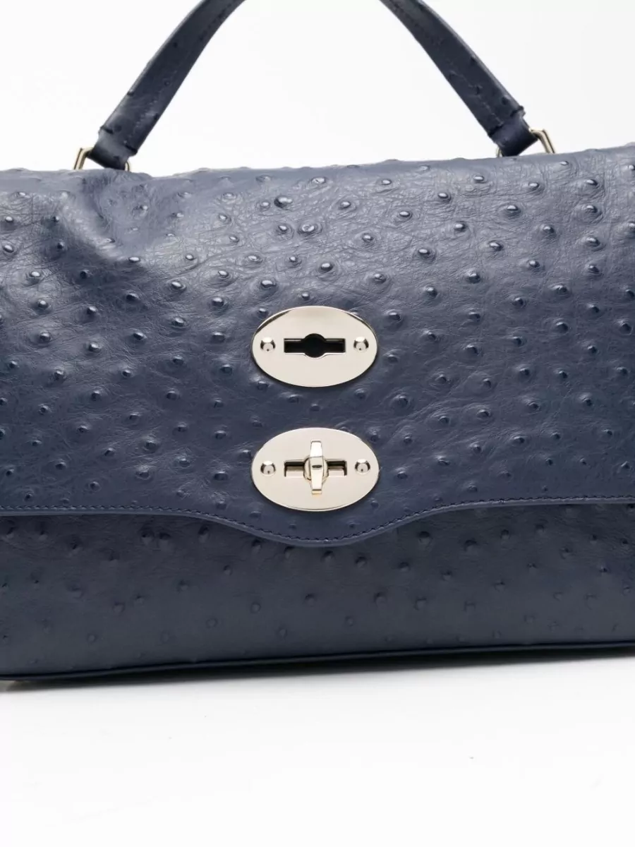 Zanellato Calf Leather Studded Shoulder Bag