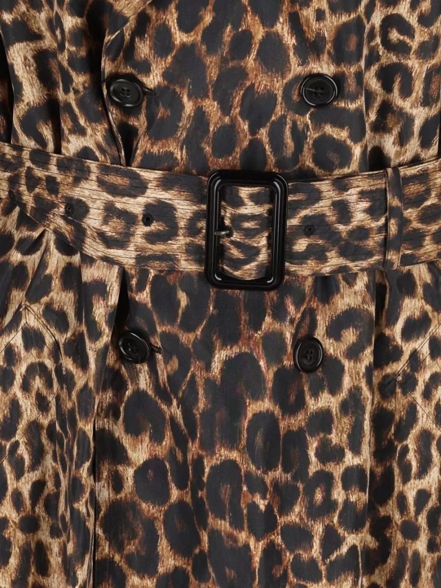 Saint Laurent Double-Breasted Belted Trench Coat