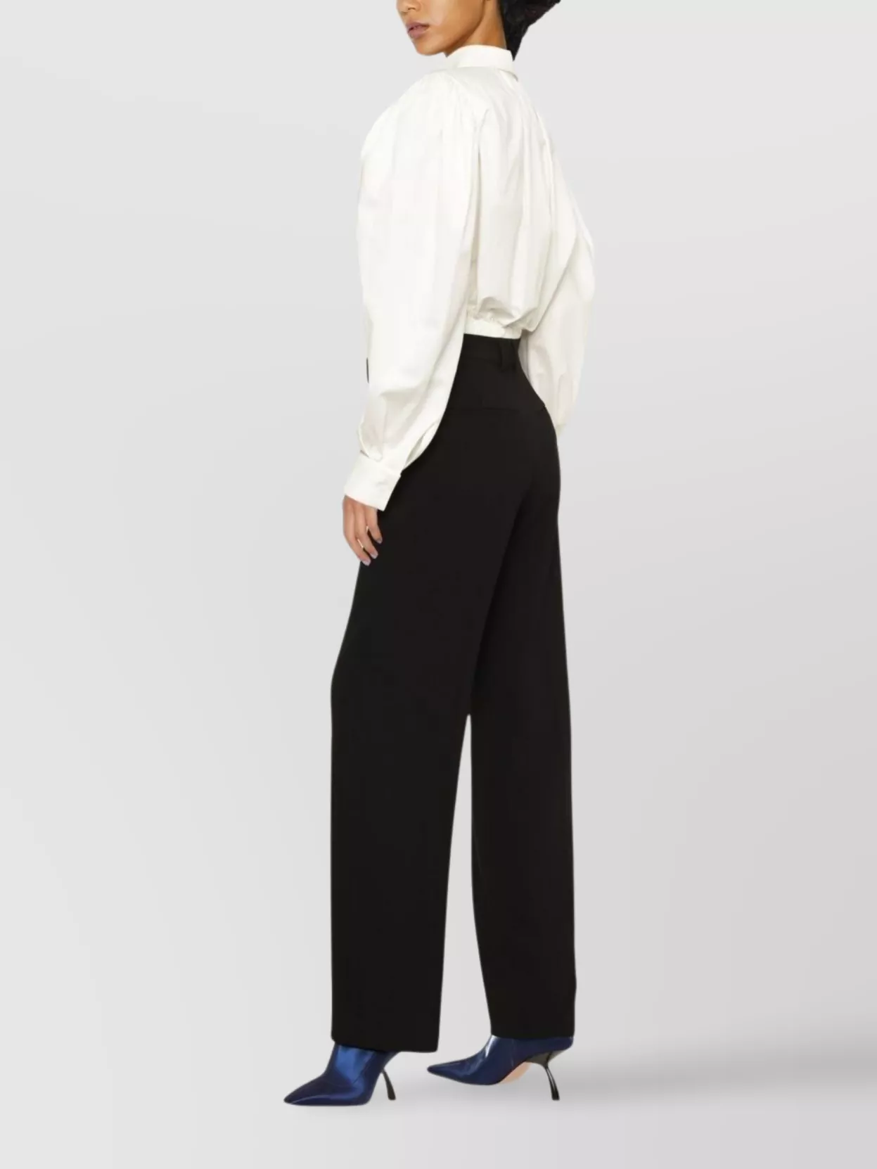 Filippa K High Waist Wide Leg Trousers With Belt Loops In Black