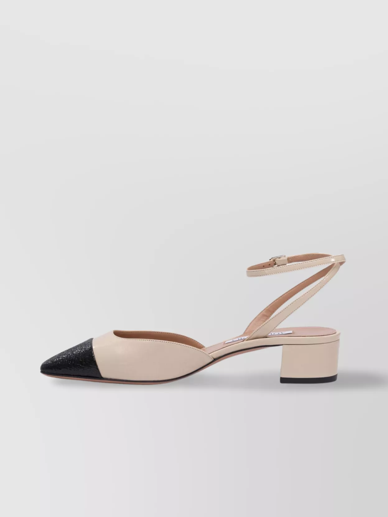 Aquazzura Two-Tone Block Heel Pointed Toe Pumps