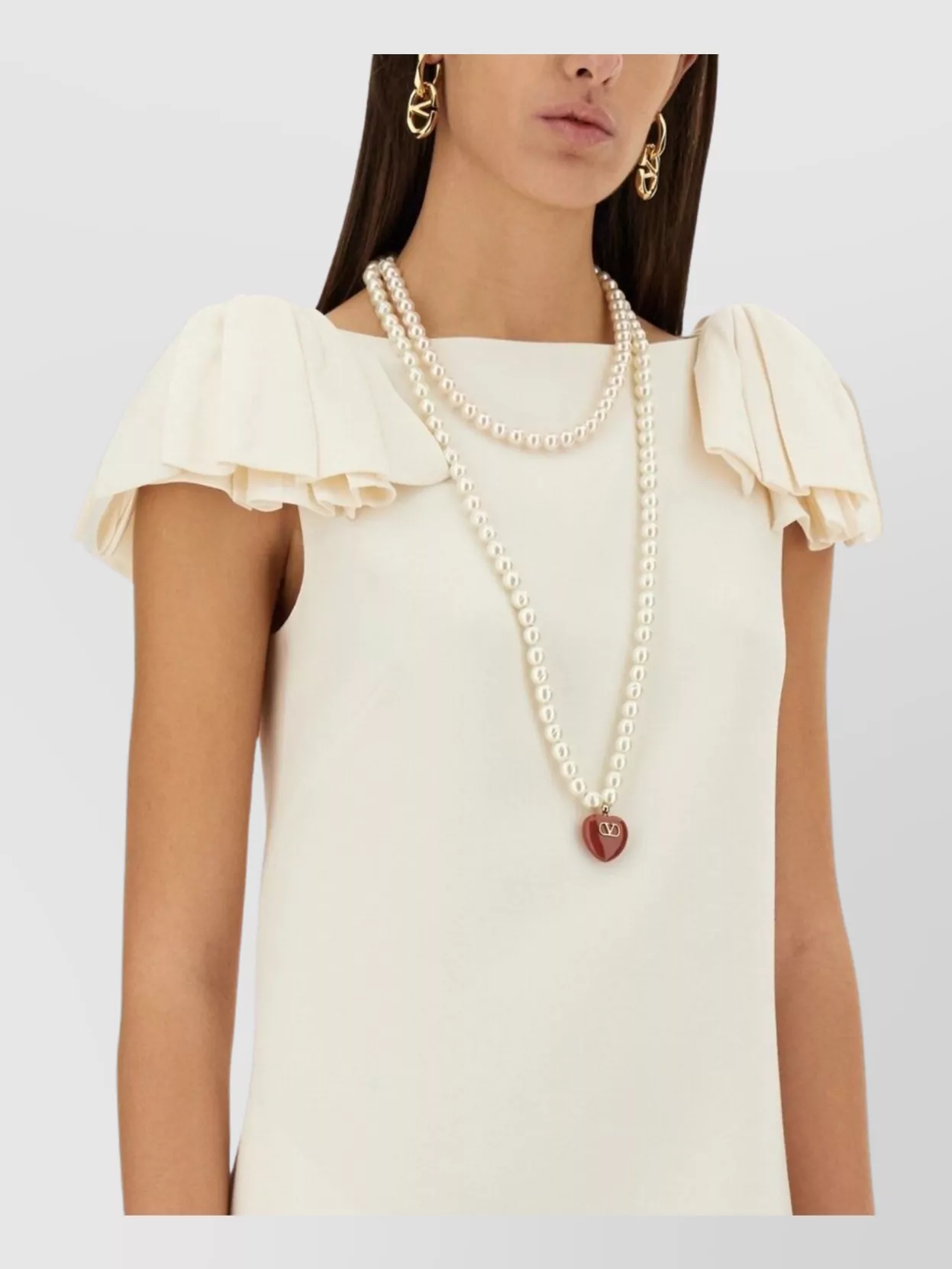 Valentino Short Dress In Crepe Couture