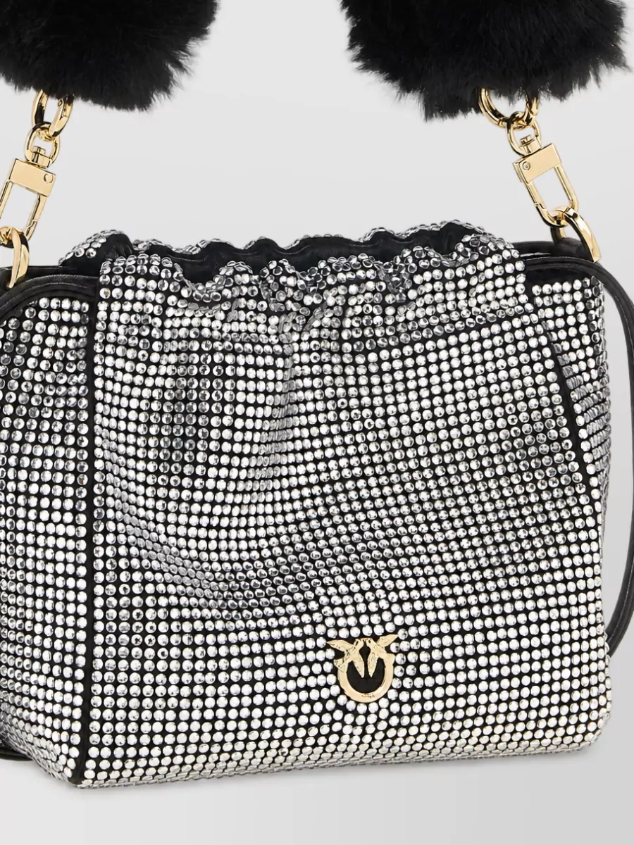 Pinko Love Bon Bon Rhinestone Bucket Bag