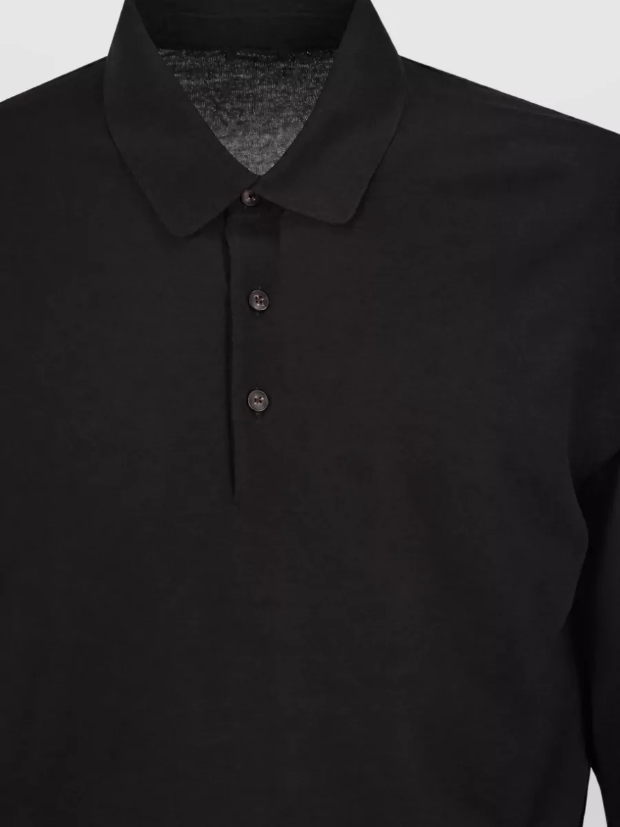 Kiton Wool Long-Sleeve Polo Shirt