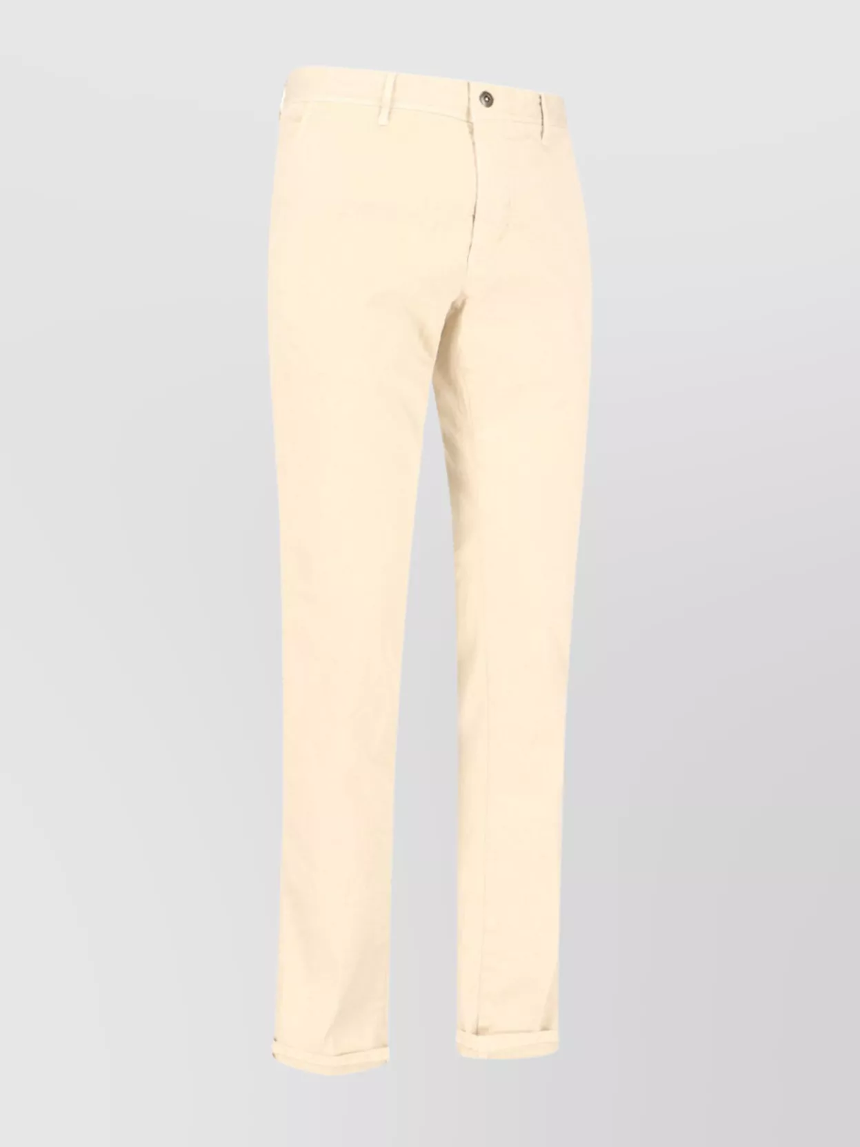 Incotex Straight Trousers With Pockets And Loops In Neutrals