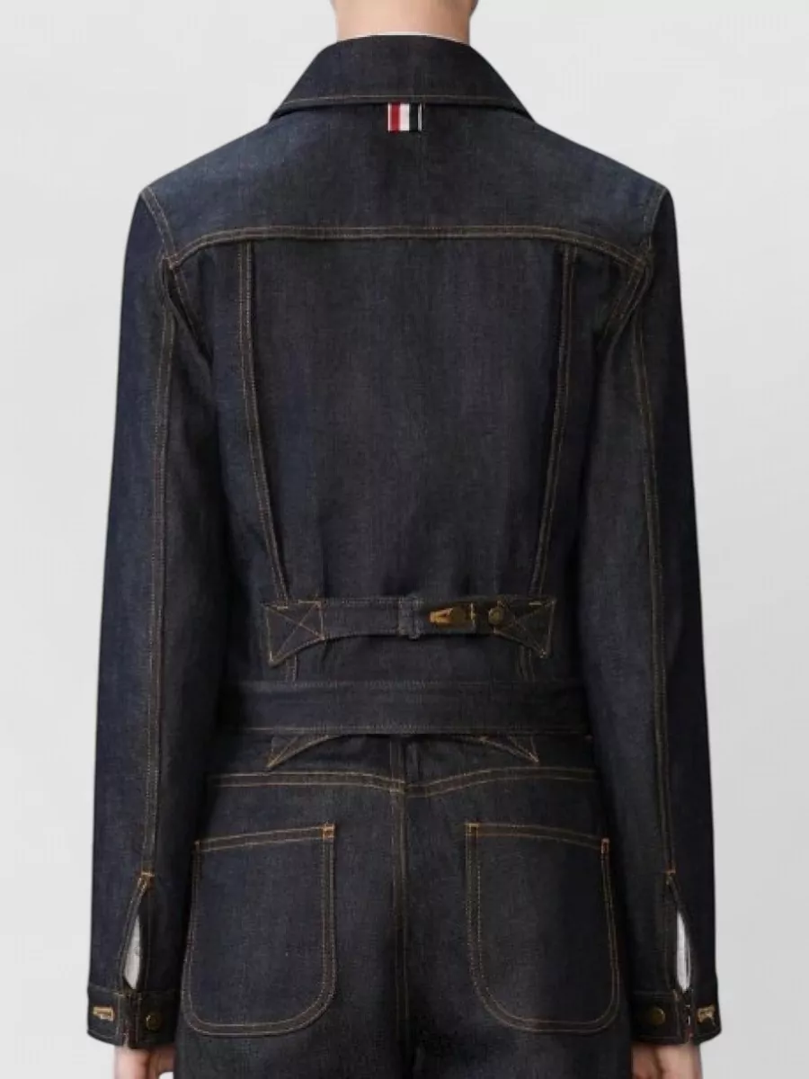 Thom Browne Denim Cropped Jacket