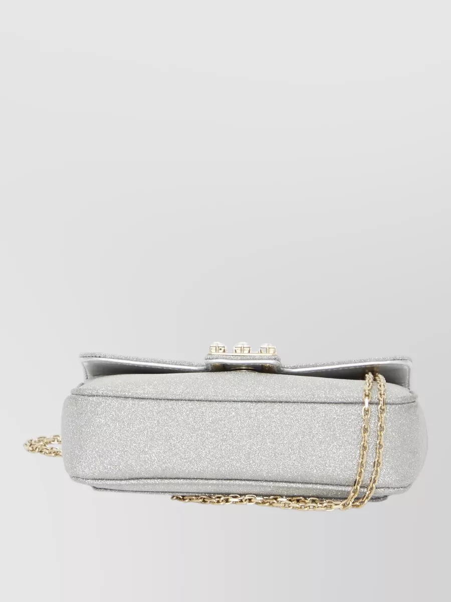 Roger Vivier Jeu De Fille Glitter Buckle Clutch