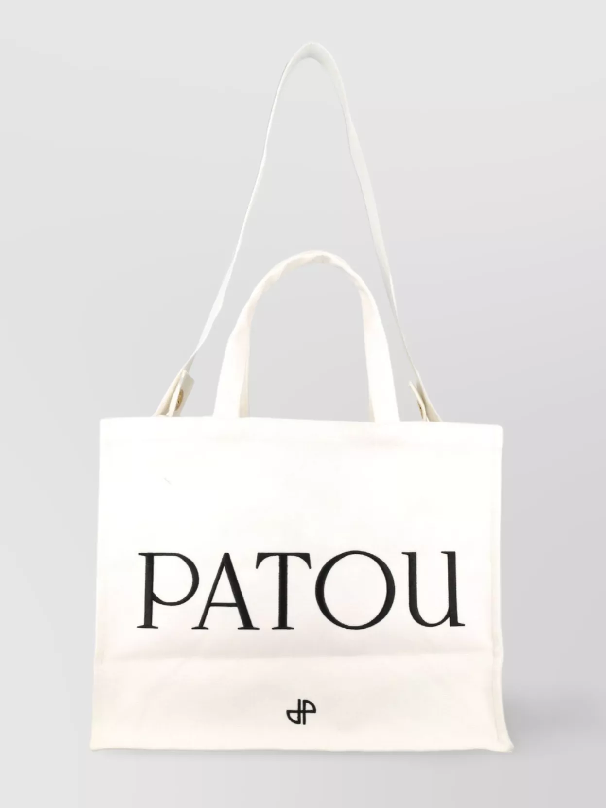 Patou Large Rectangular Tote Bag In White