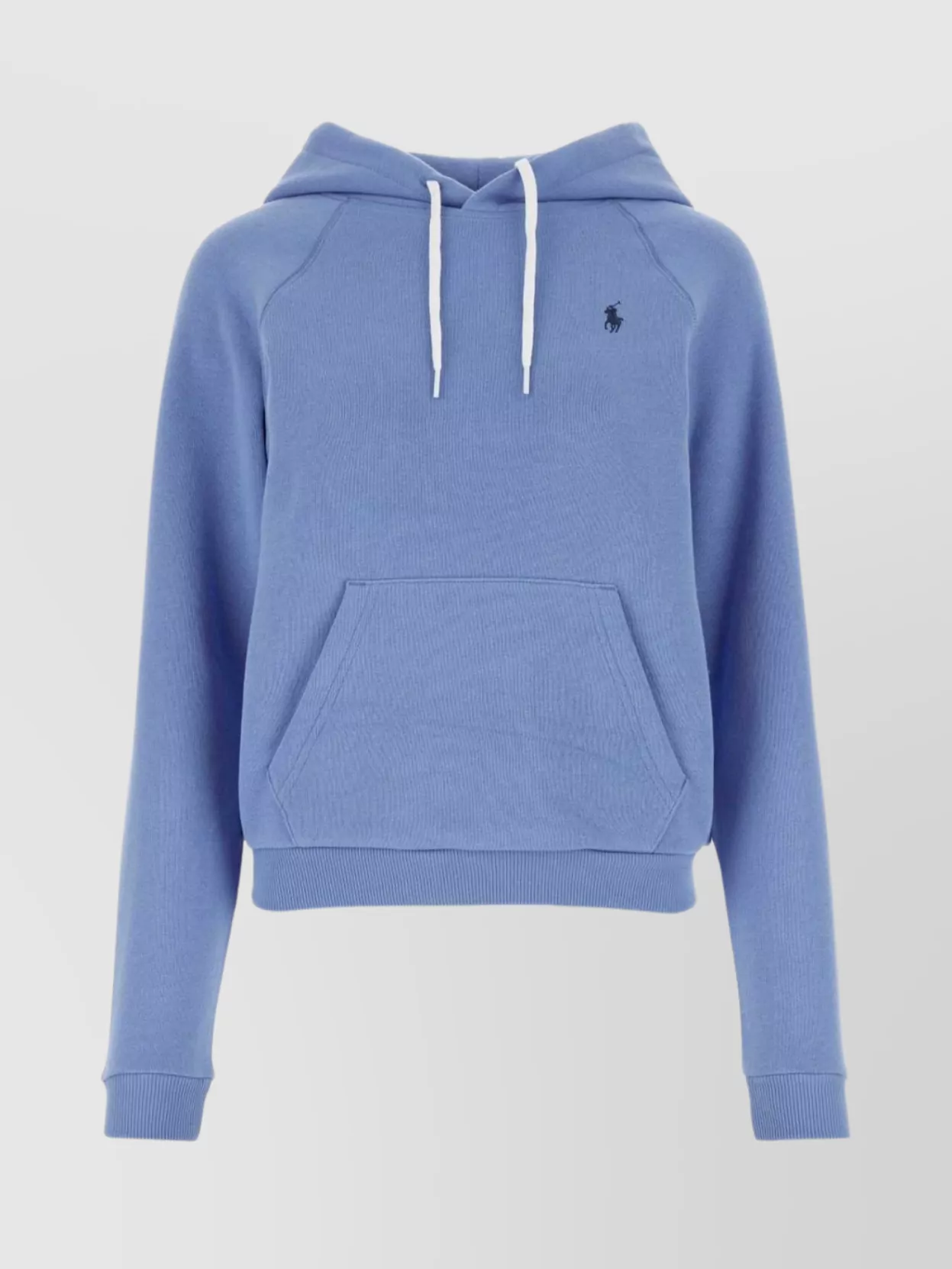 Shop Polo Ralph Lauren Cotton Blend Sweatshirt With Ribbed Cuffs And Hem In Blue