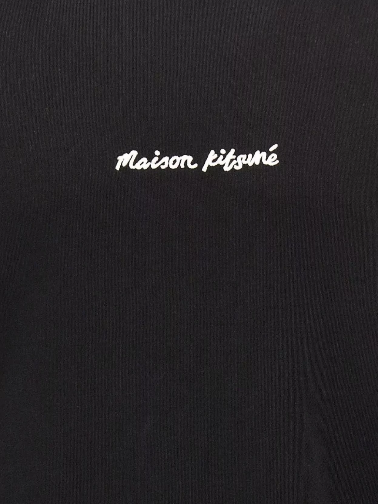 Maison Kitsuné Logo Embroidery Raglan Sweatshirt With Ribbed Cuffs