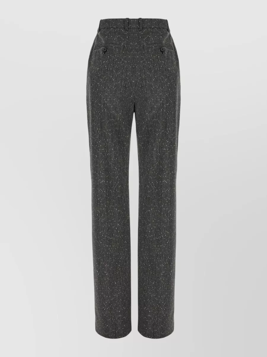 Alexander McQueen embroidered wool suit trousers