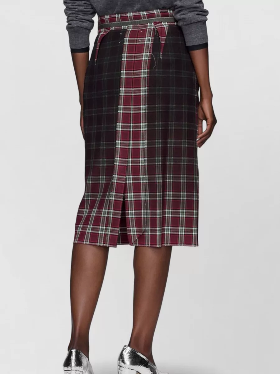 Maison Margiela Checked Midi Skirt