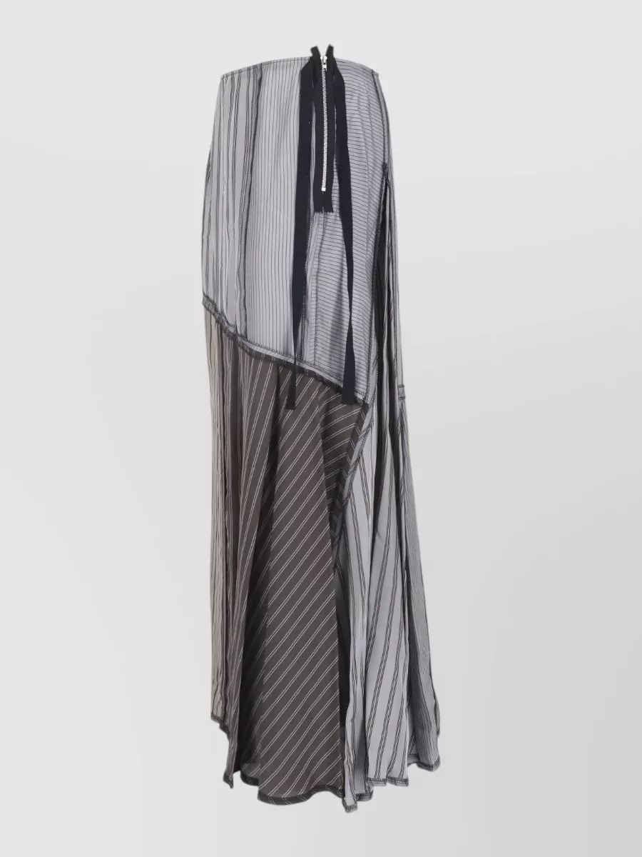 Maison Margiela cupro asymmetric midi skirt
