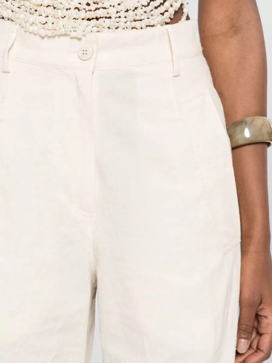 Dries Van Noten Cotton High-Rise Straight-Leg Trousers