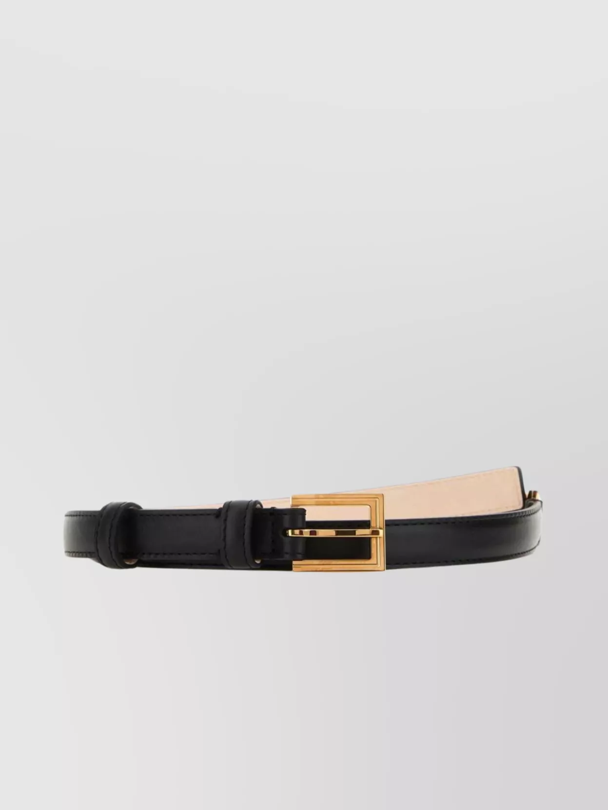 Shop Versace Adjustable Smooth Leather Belt