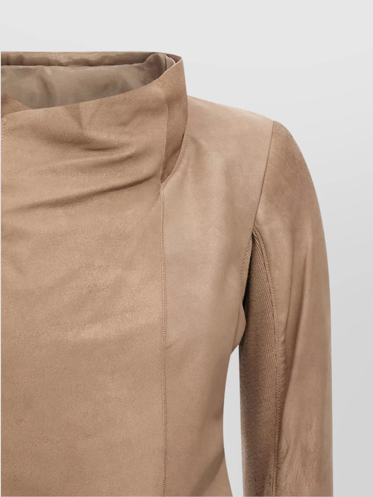 Rick Owens Low Neck Biker Casual Jackets And Parka Pink