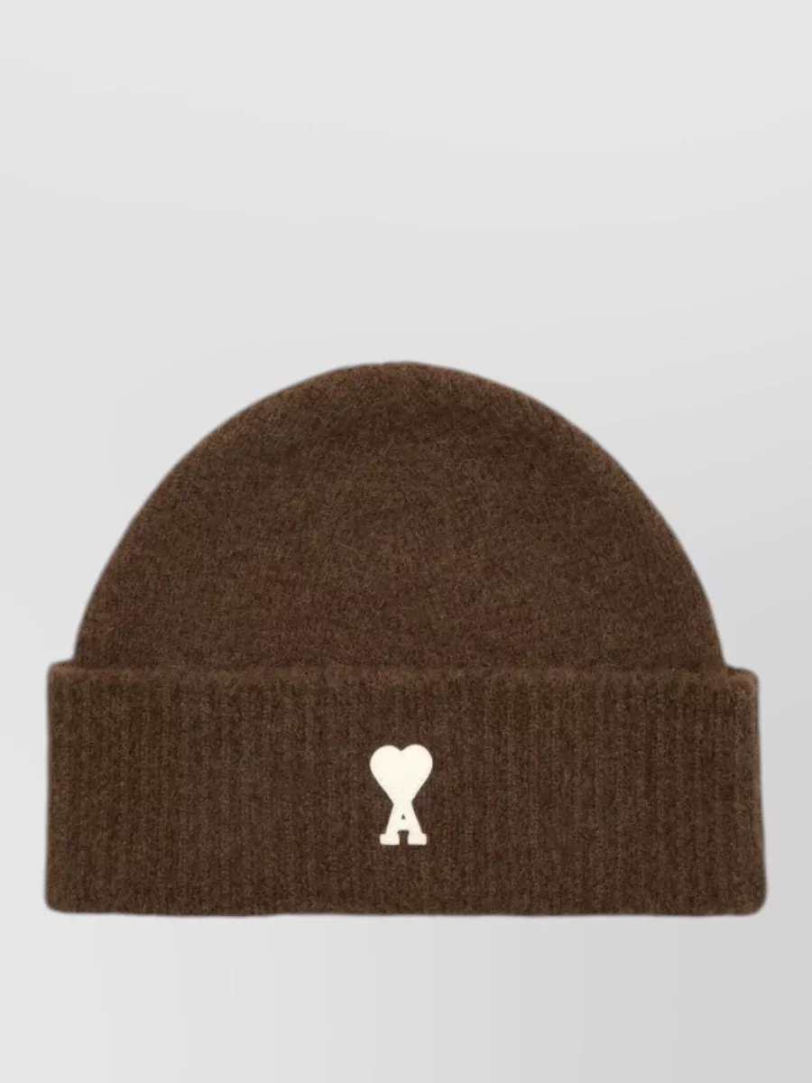Ami Paris alpaca knit beanie