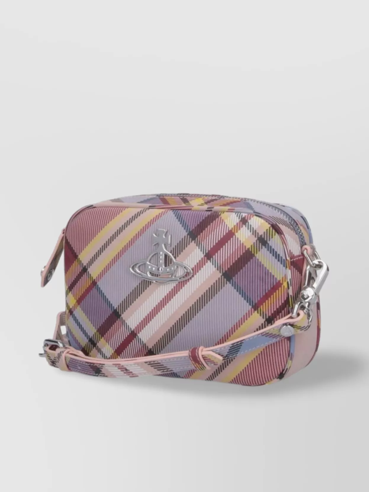 Vivienne Westwood Plaid Rectangular Shoulder Bag With Adjustable Strap