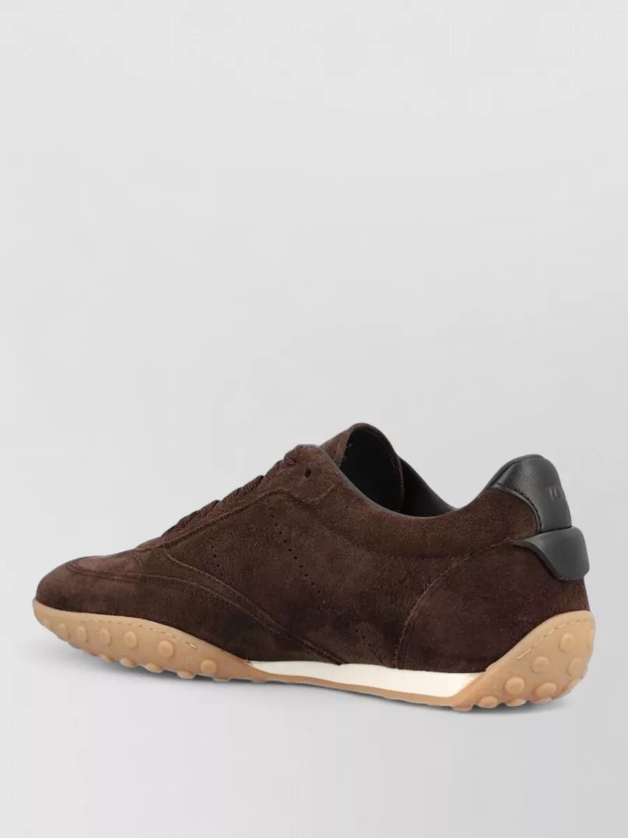 Tod's Suede Leather Lace-Up Sneakers