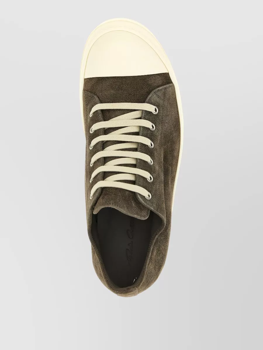 Rick Owens Leather Low-Top Sneakers