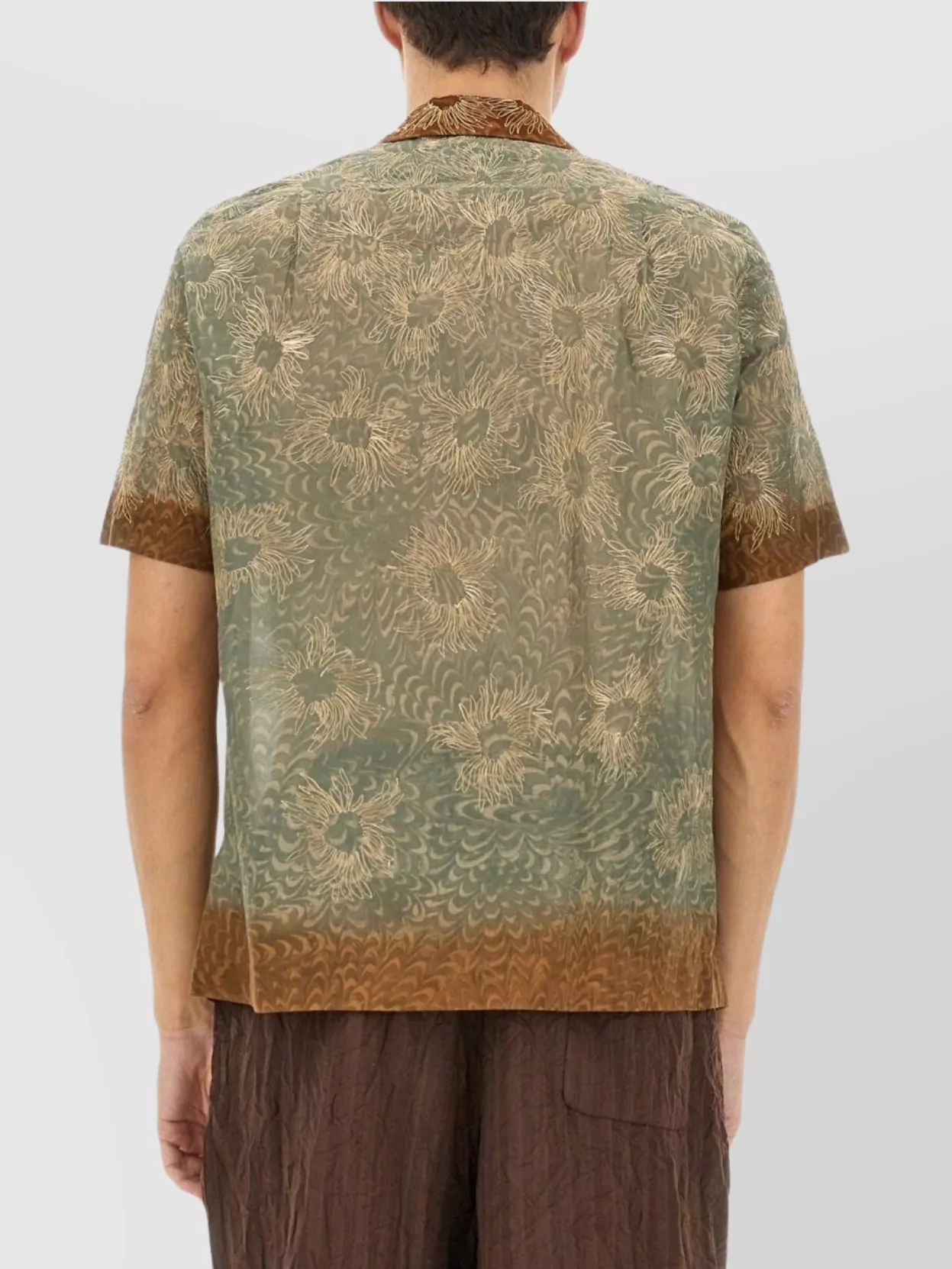Dries Van Noten Floral Short Sleeve Boxy Shirt