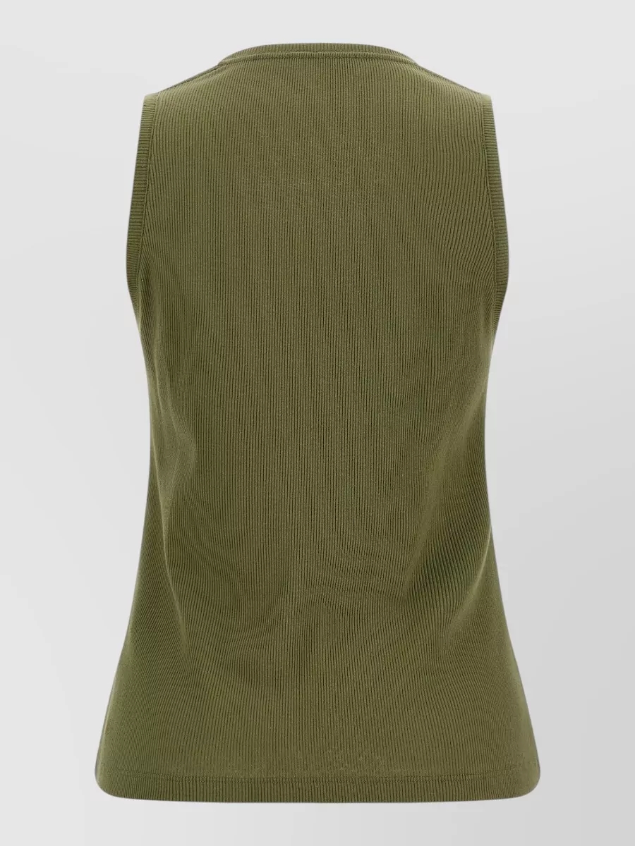 Balmain Ribbed Logo Embroidery Tank Top