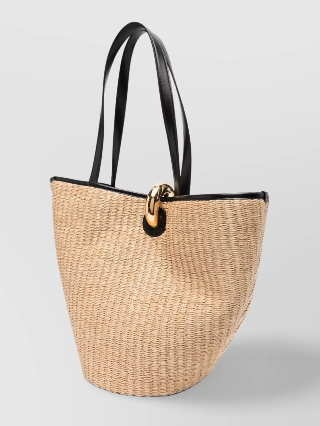 Jacquemus Woven Texture Tote Bag With Dual Handles