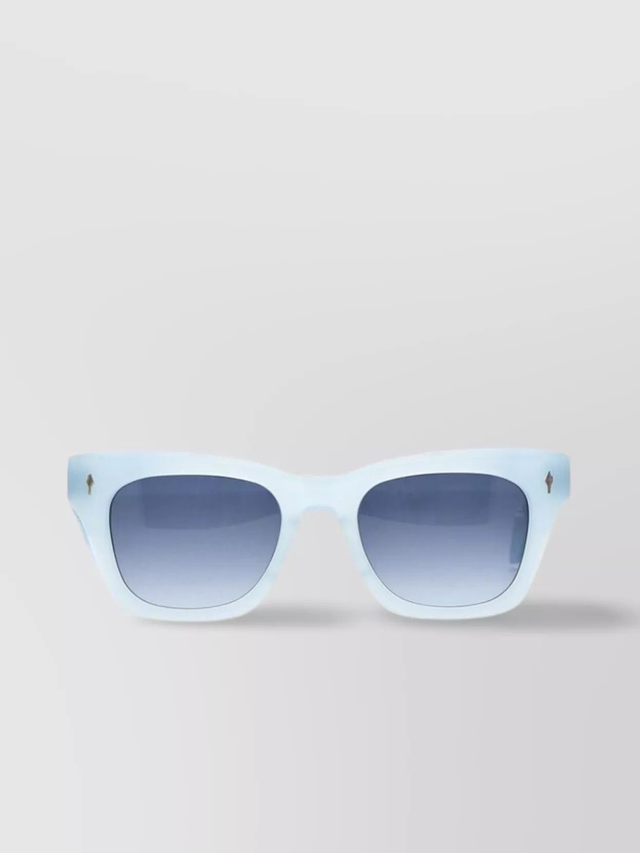 Shop Jacques Marie Mage Square Frame Sunglasses With Blue Lenses