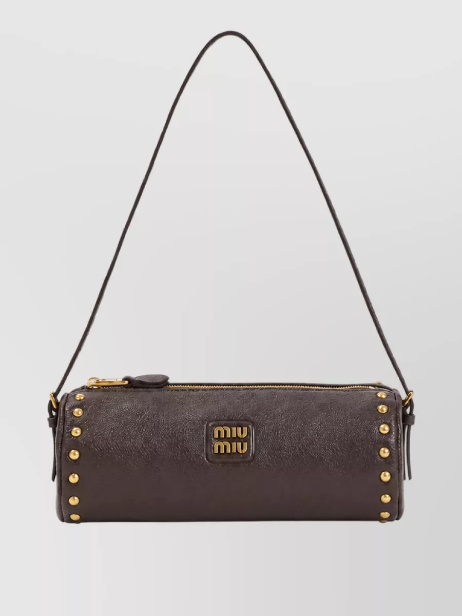 Miu Miu leather studded pouch