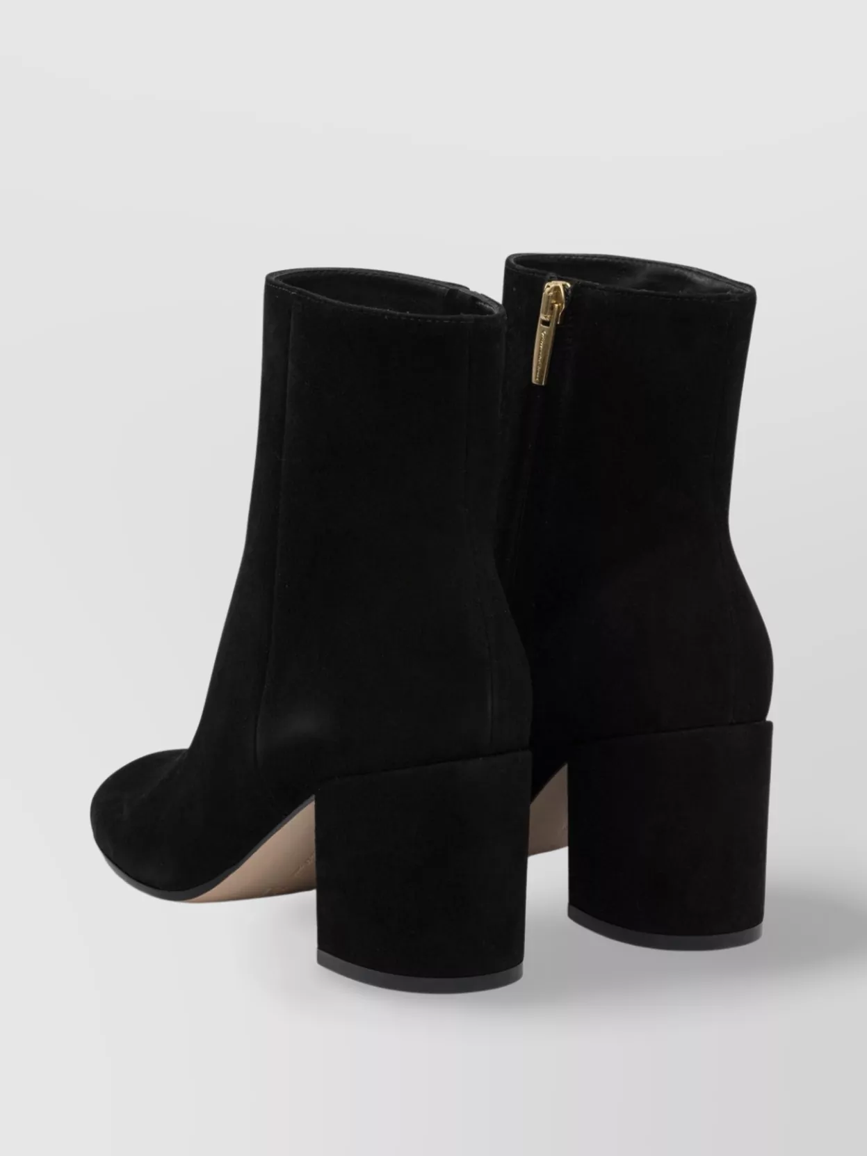 Gianvito Rossi Block Heel Ankle Boots With Suede Finish