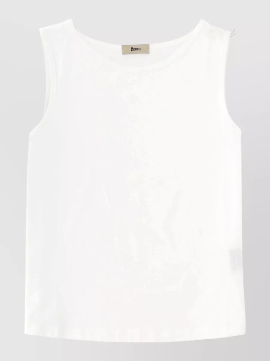 Herno cotton boat neck top